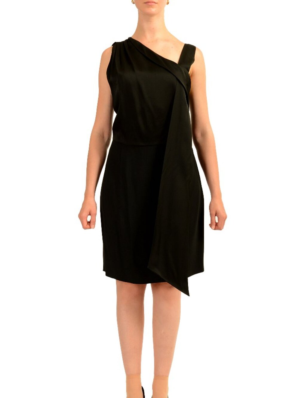 Hugo Boss Women's "Demalia" Black Sleeveless Mini Dress US L IT 44